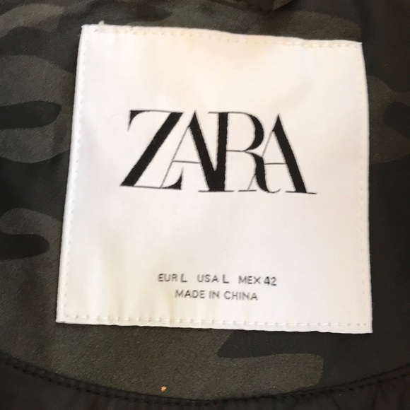 Zara large camouflage zippered jacket . - Picture 5 of 9
